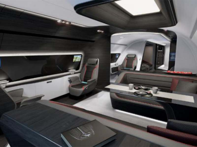 قمرة طائرة خاصة بتصميم سيارة Mercedes-AMG الرياضية